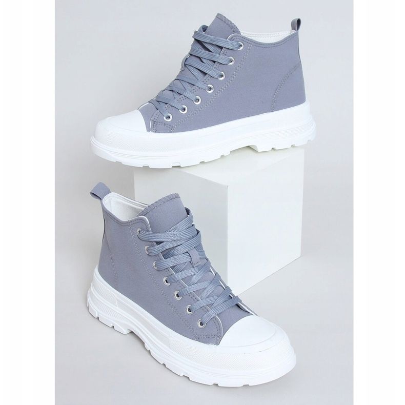 Graue Damen Sneaker LA123 blau 1