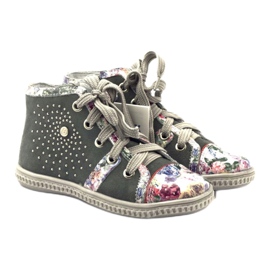 Stiefel, Kinderschuhe mit Strasssteinen Bartek 87254 rosa grau 4