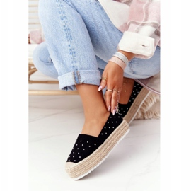 S.Barski Espadrilles On The Straw Platform S. Bararski Schwarz 1