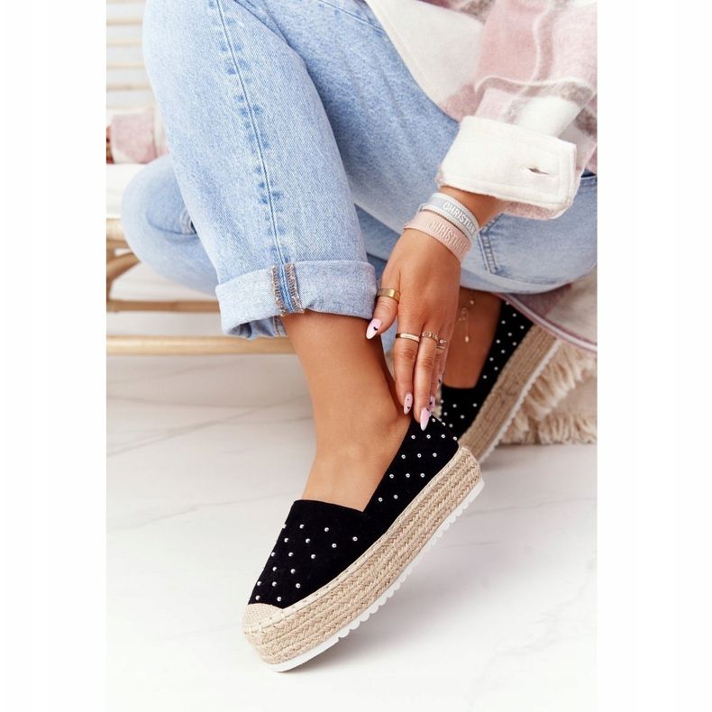 S.Barski Espadrilles On The Straw Platform S. Bararski Schwarz 1