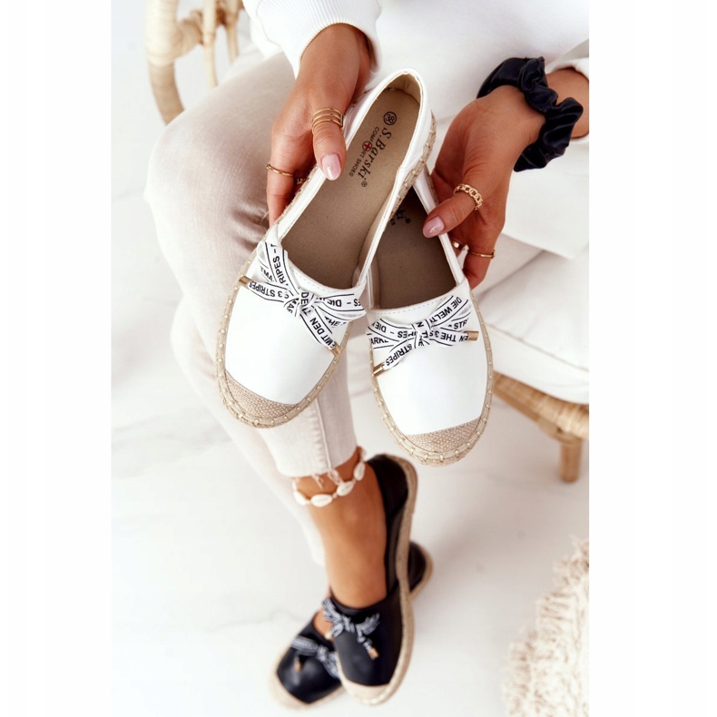 S.Barski Espadrilles auf Strohsohle S. Bararski Weiß 1