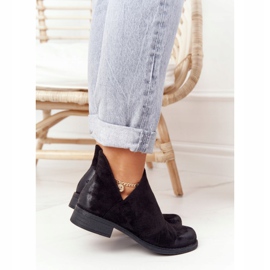 PS1 Schwarze Hillary Damenstiefel mit Cut-Outs 2