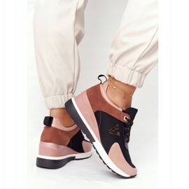 Sneakers mit Keilabsatz Vinceza 10590 Schwarz-Rosa 1