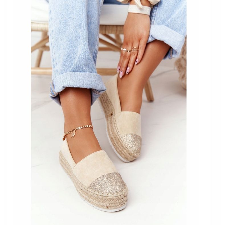 S.Barski Espadrilles auf der Strohplattform S. Barski Beige 2