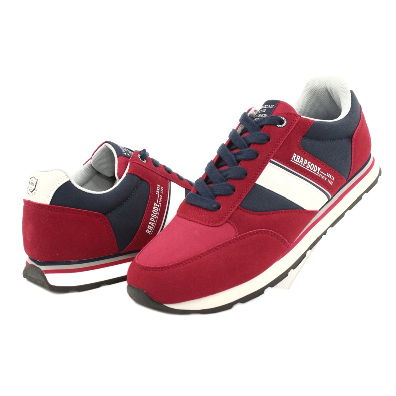 American Club RH14 Herren Sportschuhe weiß rot navy blau 3