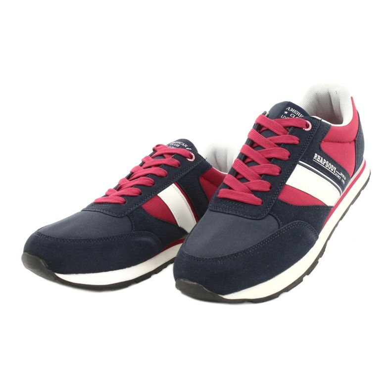 American Club RH14 Herren Sportschuhe weiß rot marineblau 2