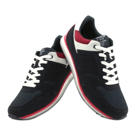 American Club FH12 Leichte Sneaker weiß rot navy blau 4