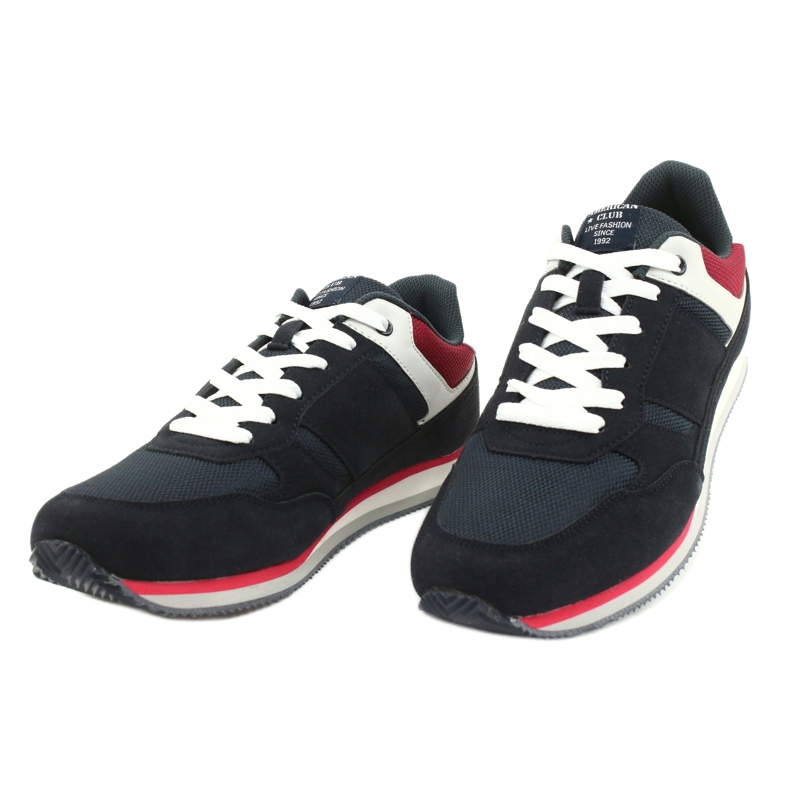 American Club FH12 Leichte Sneaker weiß rot navy blau 2