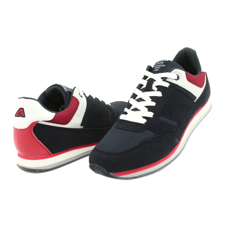 American Club FH12 Leichte Sneaker weiß rot marineblau 3