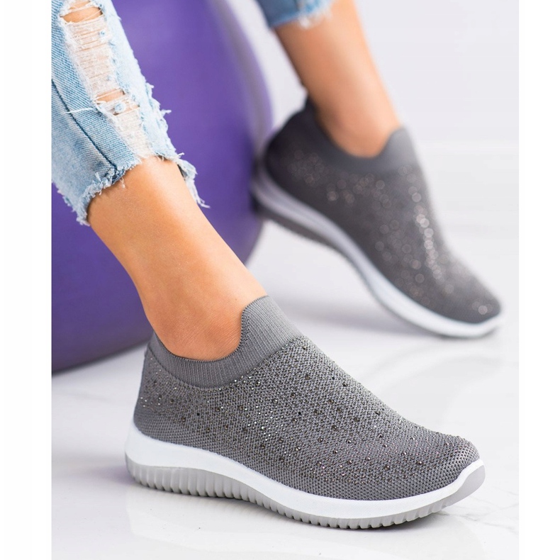 Renda Slip-on-Sneaker für den Frühling grau 2