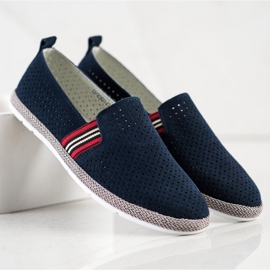 Filippo Marineblaue Lederslipper navy blau 1