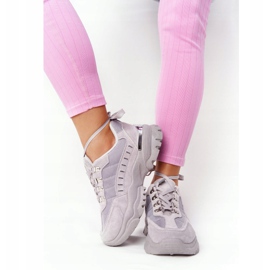 PS1 Damen Sneaker auf großer Sohle Grau Good Mood 2