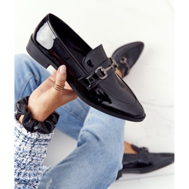 S.Barski Elegante Damen Loafer S. Barski Lackiert Schwarz 2