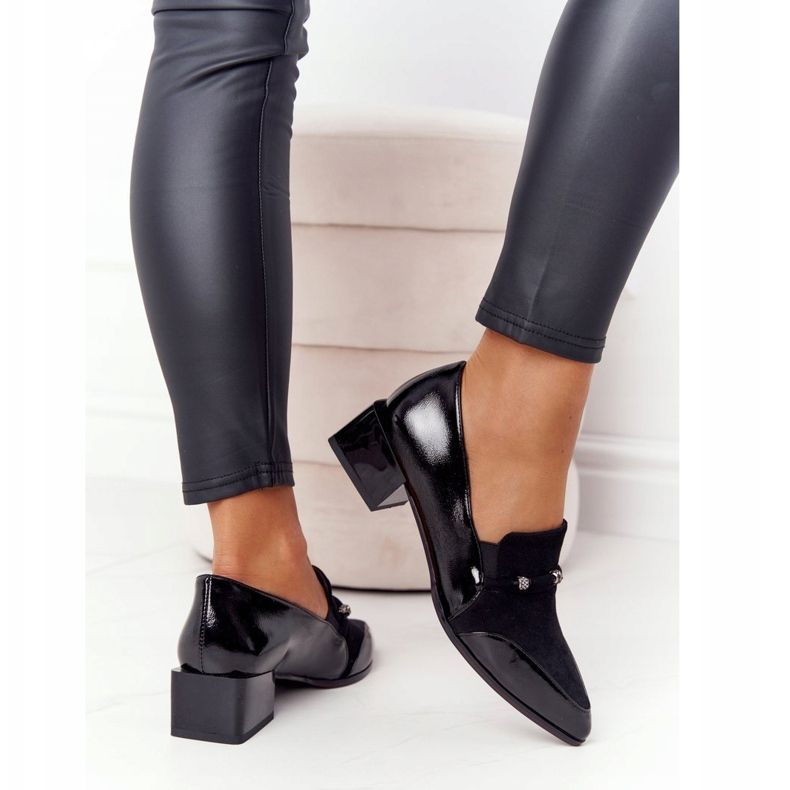 Elegante Pumps auf High Heels S.Barski Premium Black schwarz 2