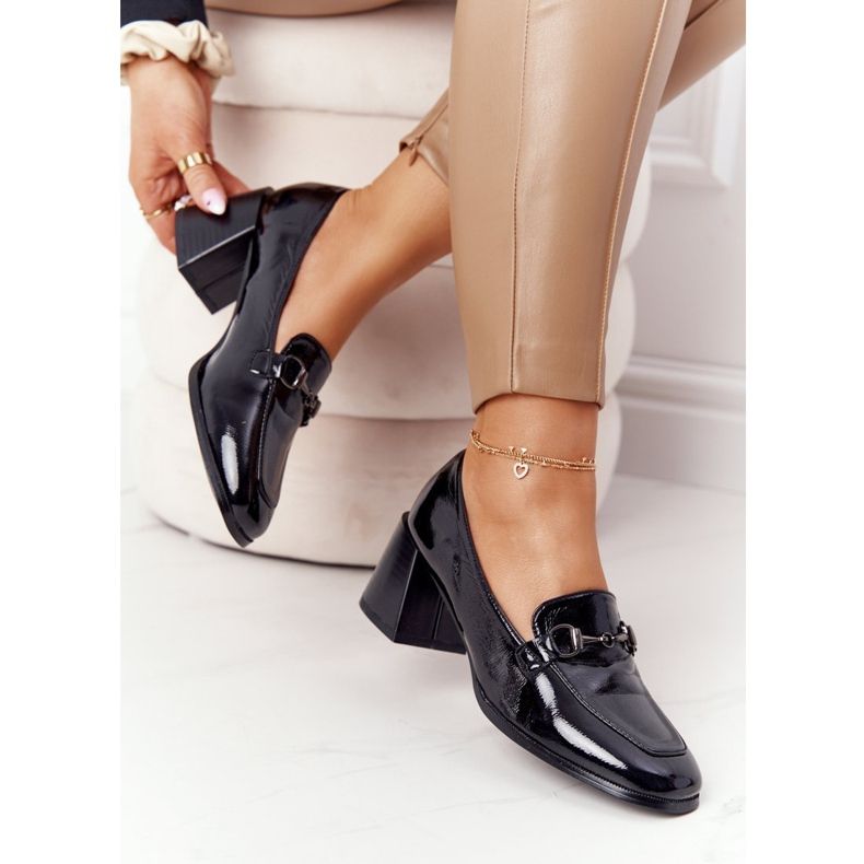 Elegante Pumps auf High Heels S.Barski Premium Black schwarz 1