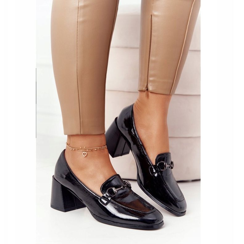 Elegante Pumps auf High Heels S.Barski Premium Black schwarz 2