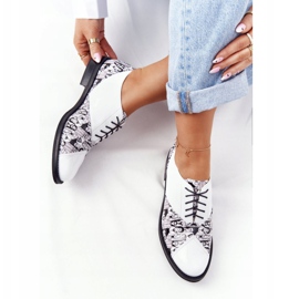 PV3 Visconi Lederschuhe Damen 7439294 Weiß-Schwarz 1