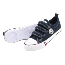 American Club LH31 / 22 Marineblaue Turnschuhe mit Klettverschluss 3