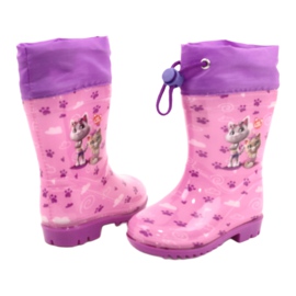 American Club American Pink Kitties Galoschen KAL05 lila rosa 2