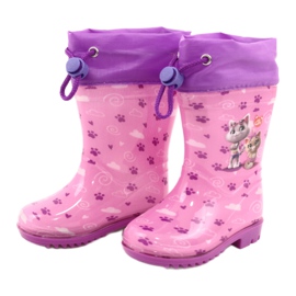 American Club American Pink Kitties Galoschen KAL05 lila rosa 1
