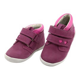Mazurek Sportschuhe aus Leder mit Klettverschluss 1355 fuchsia-rosa 2