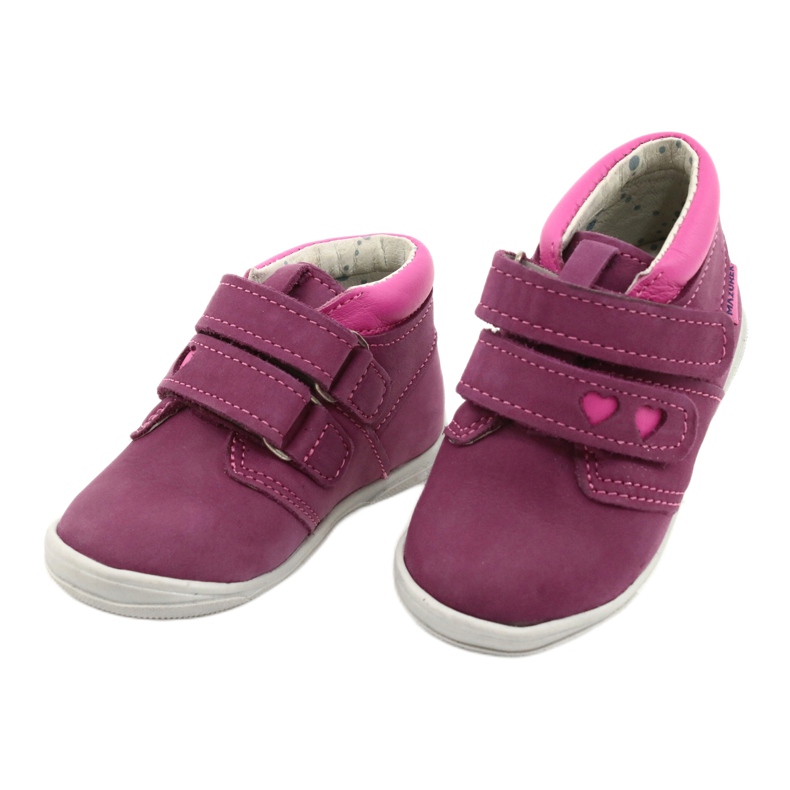 Mazurek Sportschuhe aus Leder mit Klettverschluss 1355 fuchsia-rosa 2