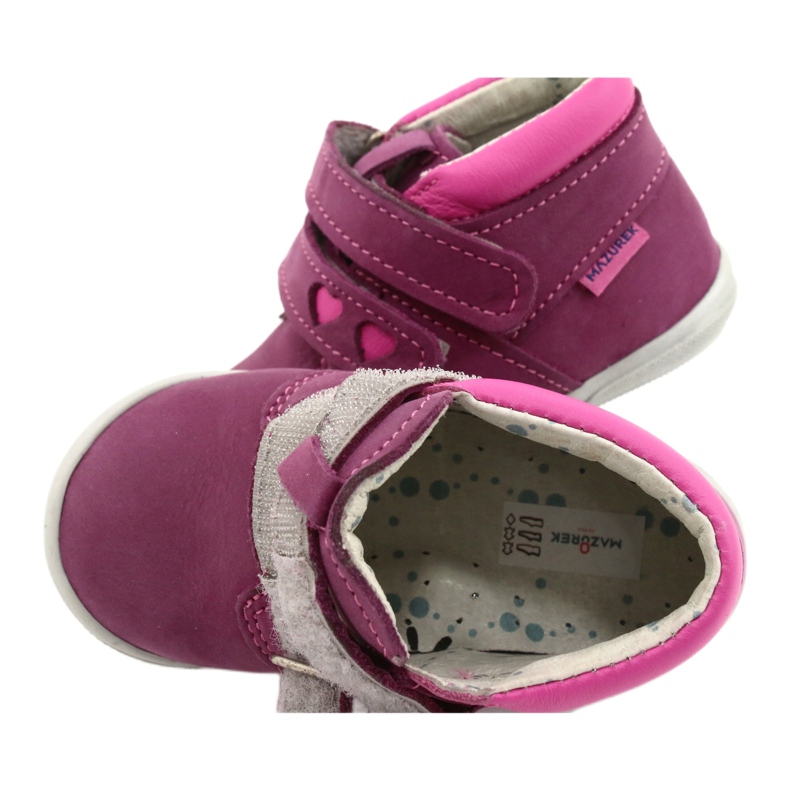 Mazurek Sportschuhe aus Leder mit Klettverschluss 1355 fuchsia-rosa 4