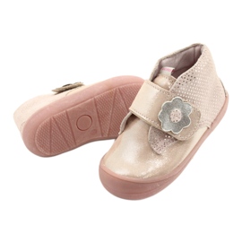 Mazurek Sportschuhe aus Leder mit Klettverschluss 1101 gold satin rosa 2