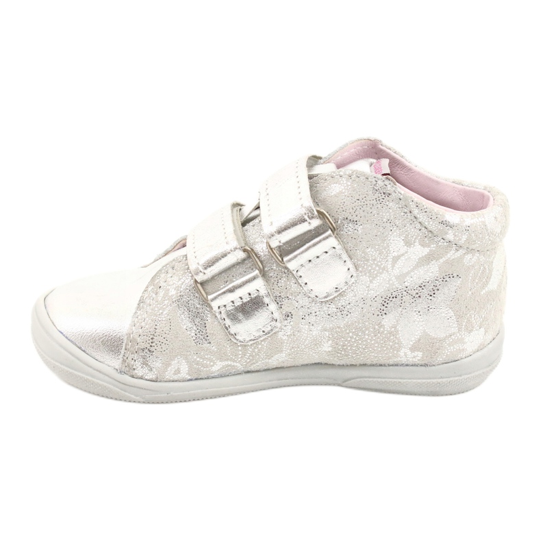 Mazurek Sportlederschuhe mit Klettverschluss 1264 silber grau 1