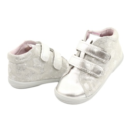 Mazurek Sportlederschuhe mit Klettverschluss 1264 silber grau 3