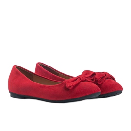 Ellies rote Wildlederballerinas 1