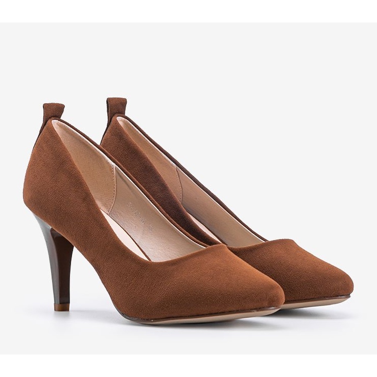 Braune Pumps auf einem Cameron-Stilettoabsatz 1