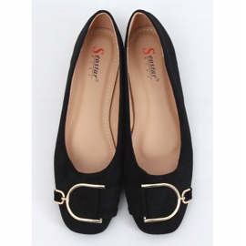 Elegante schwarze Damen Ballerinas LK47P Black 1