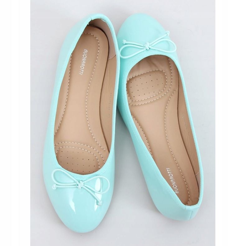Mint lackierte Ballerinas 1JB-18181 Grün 1