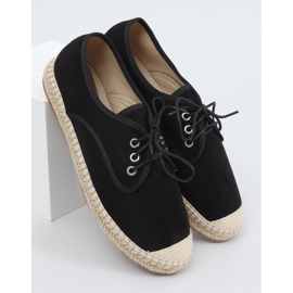 Schwarze Damen Espadrilles 77-196 Schwarz 1