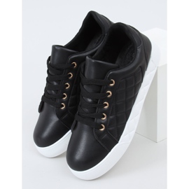 Schwarze gesteppte Damen-Sneaker BL232P Schwarz 1