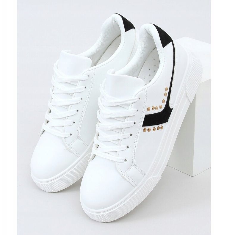 Weiße Damen-Sneaker 1063 Schwarz 1