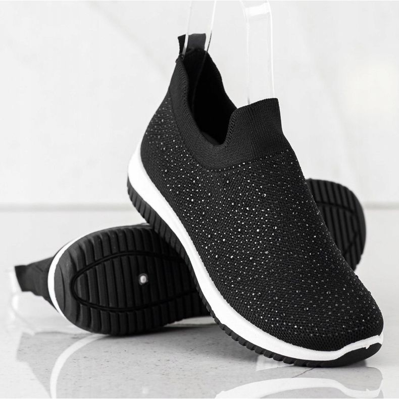Renda Slip-on-Sneaker für den Frühling schwarz 1