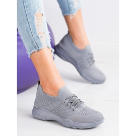 SHELOVET Bequeme graue Sportschuhe 2