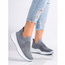 Renda Graue Sneakers mit Kristallen 1