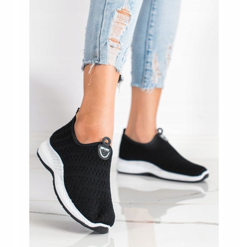 SHELOVET Leichte Slip-On-Sneakers schwarz 1