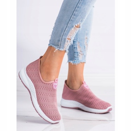 SHELOVET Leichte Slip-On-Sneakers rosa 1