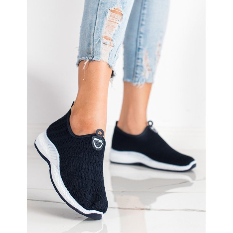 SHELOVET Leichte Slip-On-Sneakers navy blau 1