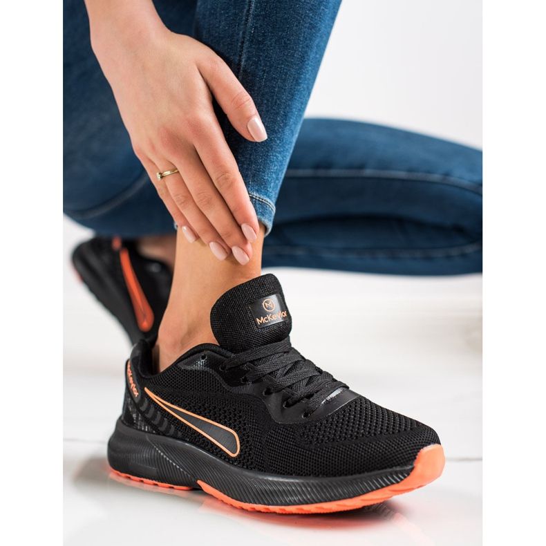 Mckeylor Sportschuhe zum Schnüren schwarz orange 2