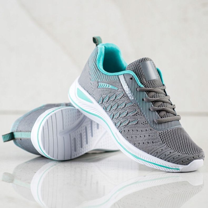 Bona Laufgeschwindigkeits-Sportschuhe grau grün 2