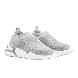 Eva silberfarbene Sportschuhe zum Hineinschlüpfen 1