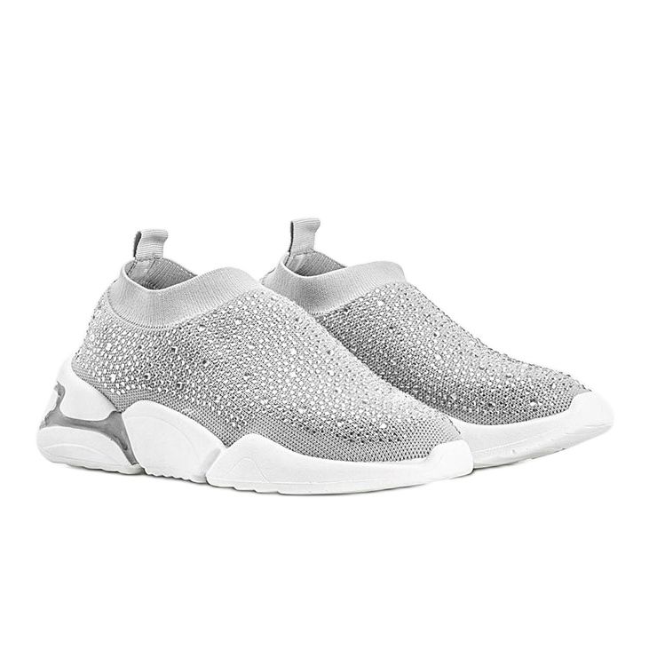 Eva silberfarbene Sportschuhe zum Hineinschlüpfen 1