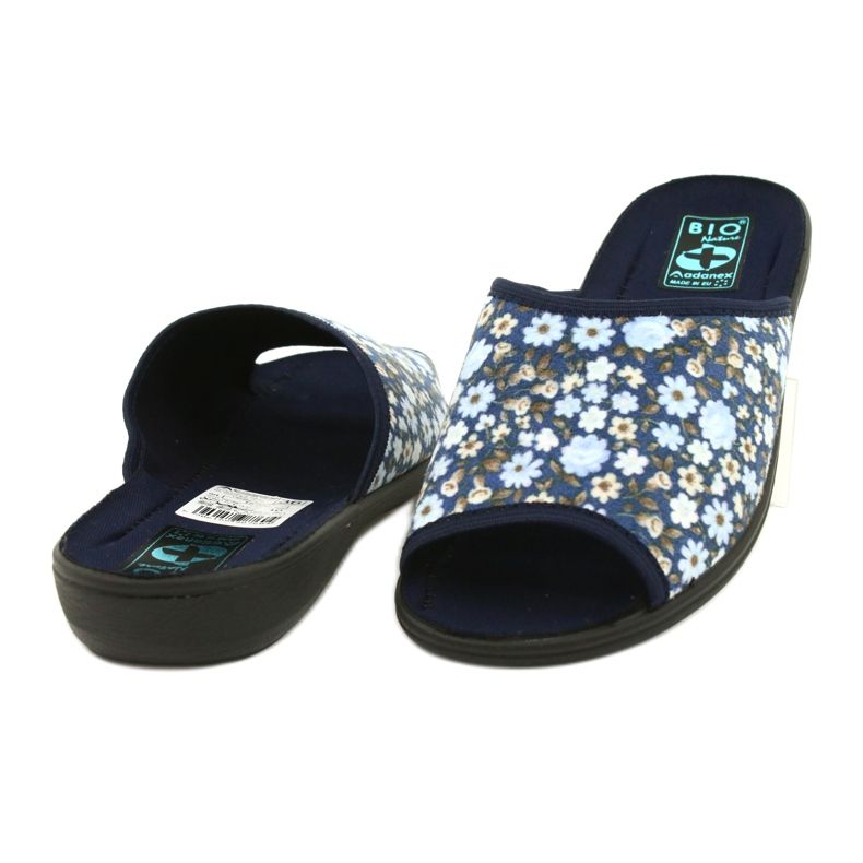 Adanex Tęg Blumenpantoffeln. G1 / 2 18760 navy blau blau 3