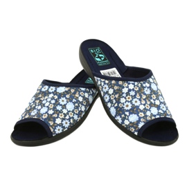Adanex Tęg Blumenpantoffeln. G1 / 2 18760 marineblau blau 4
