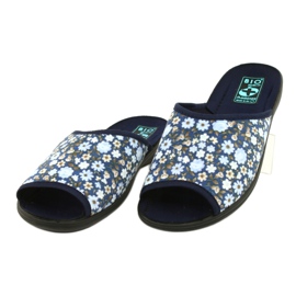 Adanex Tęg Blumenpantoffeln. G1 / 2 18760 navy blau blau 1